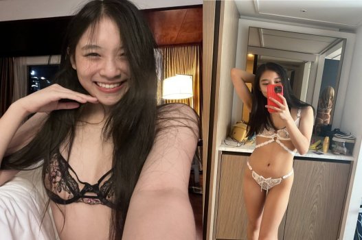 Minh Anh cười tươi khi được lên đỉnh
